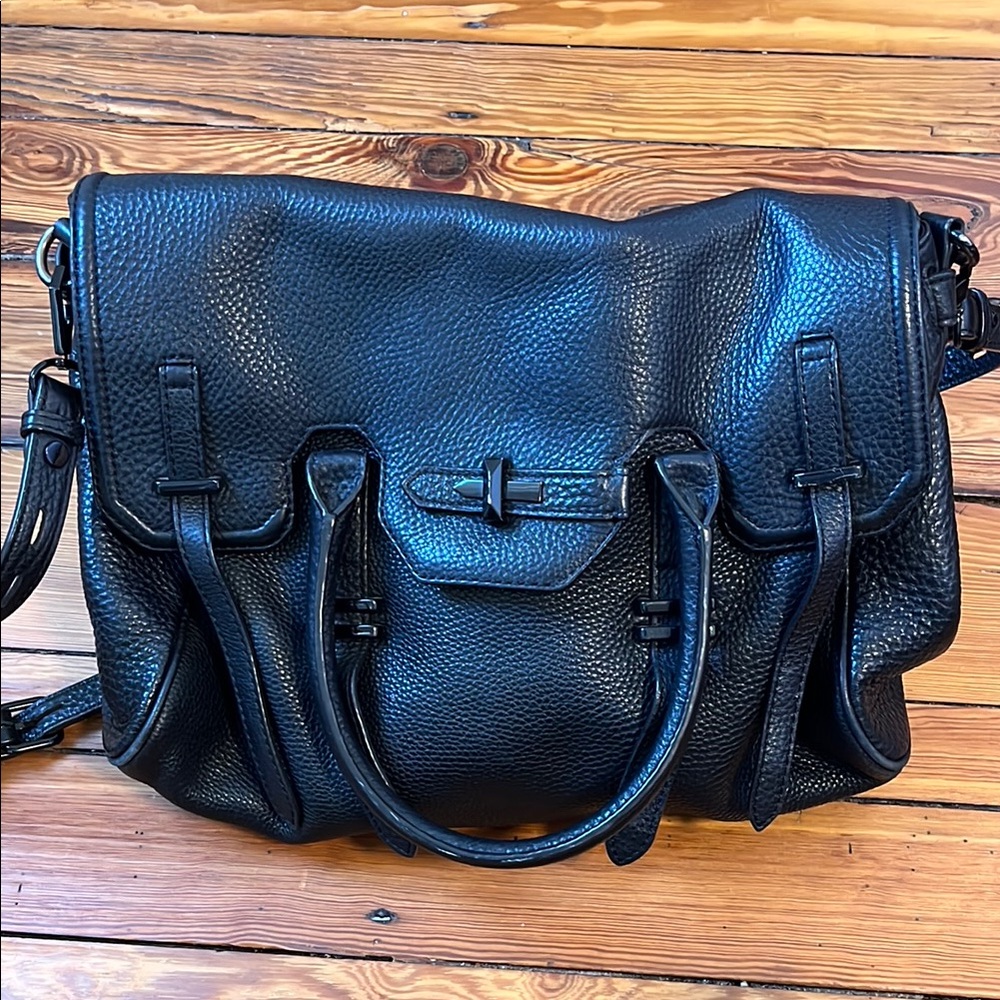 Rebecca Minkoff Black Leather Satchel Bag